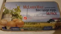 中的糖分和营养成分 Mclaren vale free range eggs