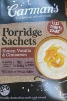 Sokerin määrä sisällä Porridge Sachets
