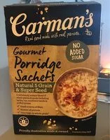 Sokerin määrä sisällä Gourmet Porridge Sachets