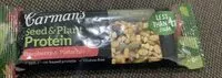 Sokerin määrä sisällä Carmans Rasberry and Pistachio Muesli Bar