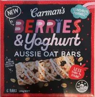 Sokerin määrä sisällä Berries & Yoghurt Aussie Oat Bars