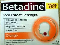 糖質や栄養素が Betadine