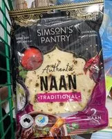 Cantidad de azúcar en Authentic naan