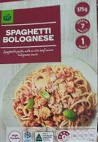 चीनी की मात्रा Spaghetti Bolognese