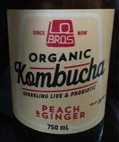 चीनी की मात्रा Organic kombucha peach&ginger
