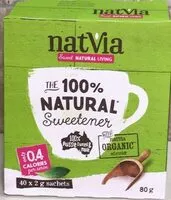 Количество сахара в NatVia The 100% Natural Sweetener (organic)