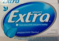 糖質や栄養素が Wrigley s extra