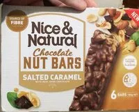 Jumlah gula yang masuk chocolate nut bars salted caramel w dark choc