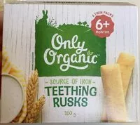 Suhkru kogus sees Organic Teething Rusks 100G (12 Rusks)