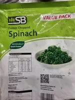चीनी की मात्रा frozen chopped spinach