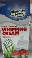 入っている砂糖の量 Meadow Fresh Whipping Cream 1L