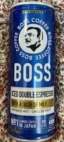 Jumlah gula yang masuk Boss Ice Double Espresso Coffee