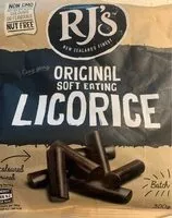 Suhkur ja toitained sees Rj s licorice nz ltd