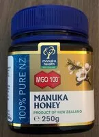 Quantité de sucre dans Manuka honey mgo 100+