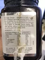 Sugar and nutrients in Manuka doctor