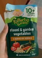 Количество сахара в Risoni & garden vegetables