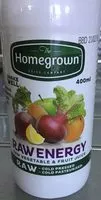 Sokerin määrä sisällä Raw Energy