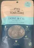 Sokerin määrä sisällä Chocolate fudge collagen balls