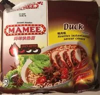 Количество сахара в Nouilles instantanées saveur canard