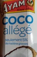Suhkru kogus sees Lait de coco allégé