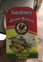 चीनी की मात्रा Ayam brand, sardines in extra virgin olive oil