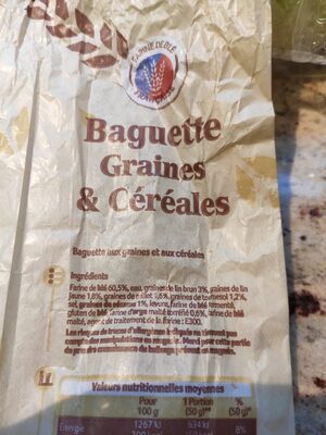 Baguette aux graines et cereales