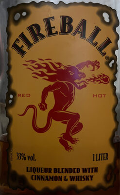 Suhkur ja toitained sees Fireball whisky