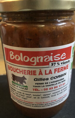 Sucre et nutriments contenus dans Bolognaise de gilles corbin