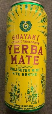 Sucre et nutriments contenus dans Guayaki