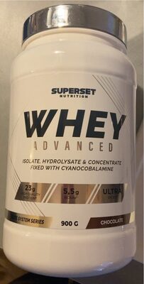 Sucre et nutriments contenus dans Superset nutrition