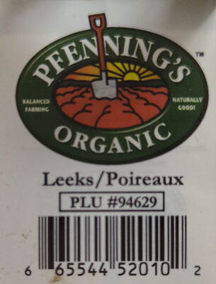 Sucre et nutriments contenus dans Pfenning s organic vegetables inc