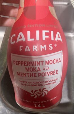 Sucre et nutriments contenus dans Califia farms