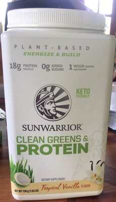 Sucre et nutriments contenus dans Sunwarrior