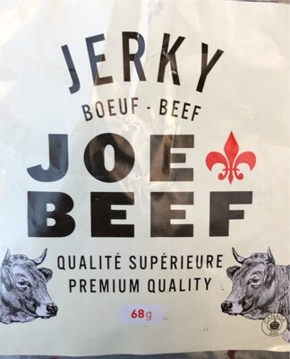 Sucre et nutriments contenus dans Joe beef