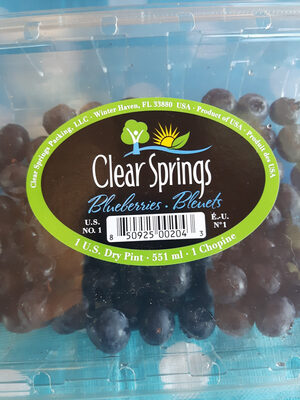 Sucre et nutriments contenus dans Clear springs