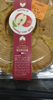 Sucre et nutriments contenus dans Patisserie mamie sophie