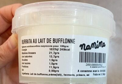 Sucre et nutriments contenus dans Nanina