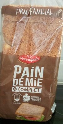 Sucre et nutriments contenus dans Mannapain