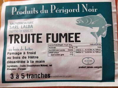 Sucre et nutriments contenus dans Produits du perigord noir