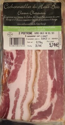 Sucre et nutriments contenus dans Cochonailles du haut bois