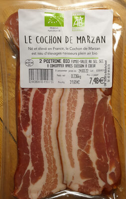 Sucre et nutriments contenus dans Le cochon de marzan