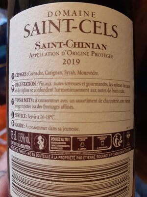 Sugar and nutrients in Domaine saint cels