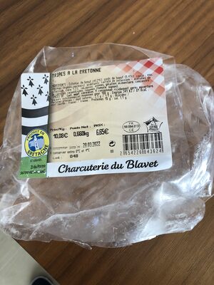 Sucre et nutriments contenus dans Charcuterie du blavet