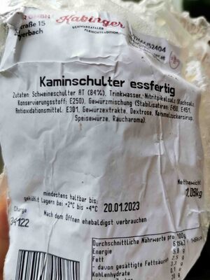 Zucker und Nährstoffe drin Kobinger