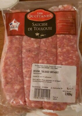 Sucre et nutriments contenus dans Saucisse de toulouse