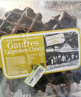 Sucre et nutriments contenus dans Le chalet des gauffres