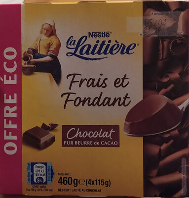 Desserts lactes au chocolat rayon frais