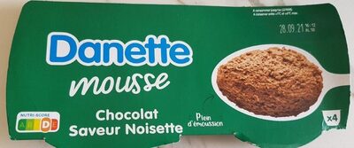 Mousse au chocolat aromatisee noisette