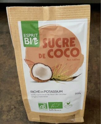 Sucre et nutriments contenus dans Esprit bio