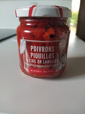 Poivrons piquillios a l ail en lamelles